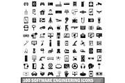 100 software engineering icons set