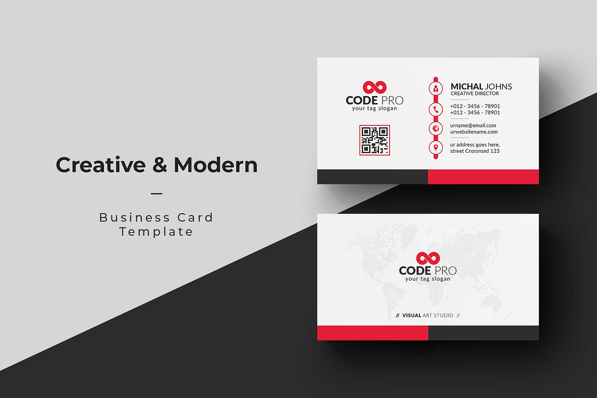 Creative Modern Business Card in Business Card Templates - product preview 8