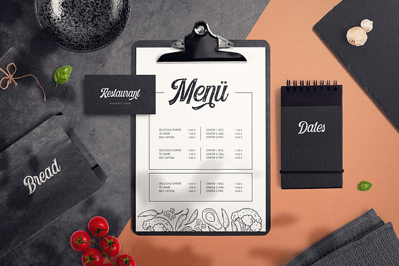Food & Restaurant Mockup Collection in Scene Creator Mockups - product preview 5