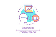 VR applying concept icon