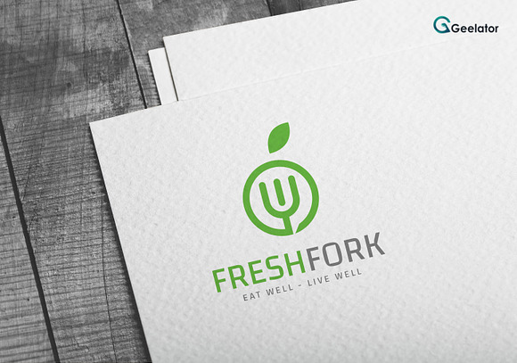 Fresh Fork Logo Template in Logo Templates - product preview 2
