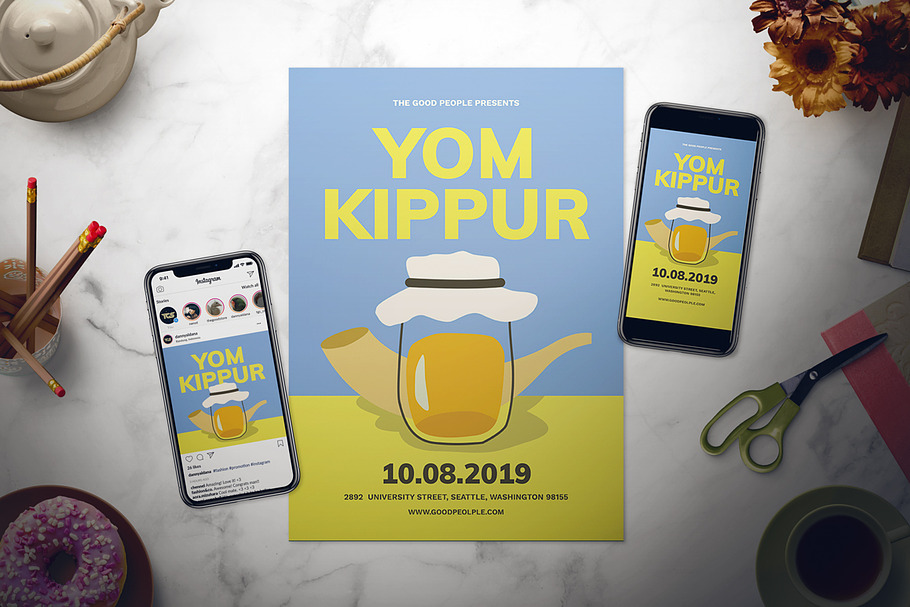 Yom Kippur Flyer Set in Flyer Templates - product preview 8