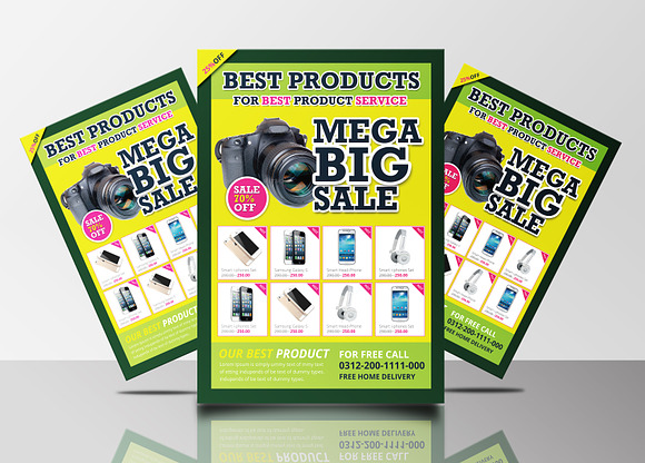 Product Promotion Flyers Bundle in Flyer Templates - product preview 3