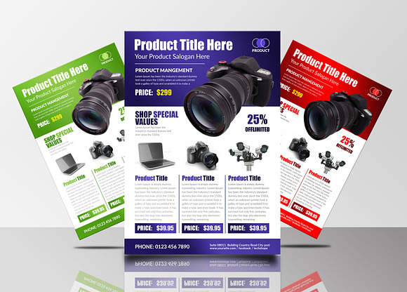 Product Promotion Flyers Bundle in Flyer Templates - product preview 5