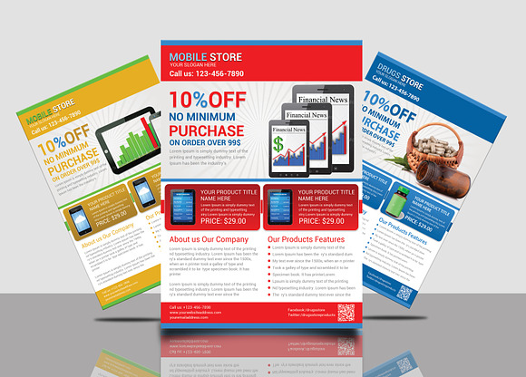 Product Promotion Flyers Bundle in Flyer Templates - product preview 17