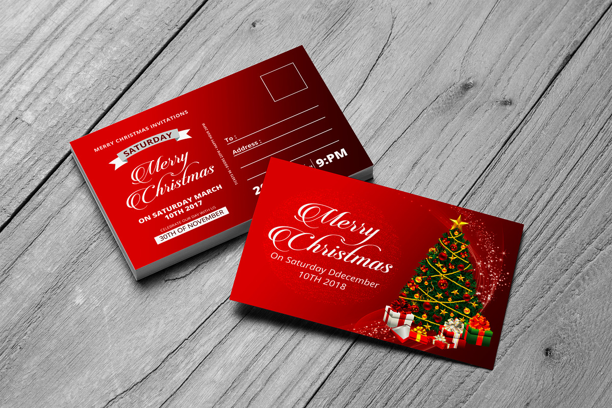 Christmas Party Flyers & Posrcard in Flyer Templates - product preview 8