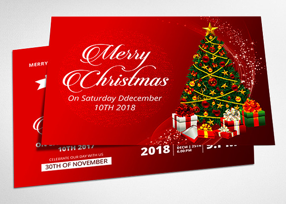 Christmas Party Flyers & Posrcard in Flyer Templates - product preview 1