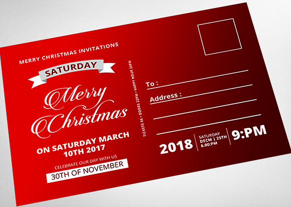 Christmas Party Flyers & Posrcard in Flyer Templates - product preview 4