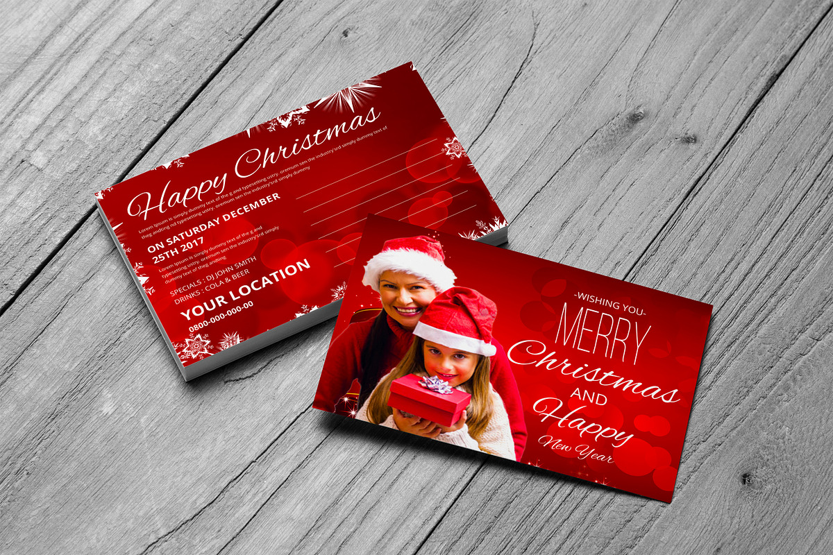 Christmas Party Flyers & Posrcard in Flyer Templates - product preview 8