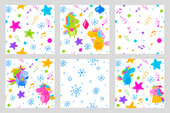 Cute Christmas Unicorns in Illustrations - product preview 4