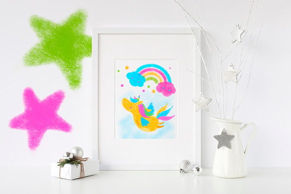 Cute Christmas Unicorns in Illustrations - product preview 10