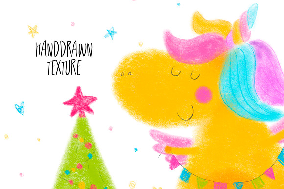Cute Christmas Unicorns in Illustrations - product preview 13