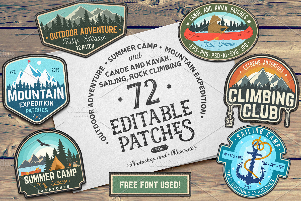 Outdoor Adventure Patches/Badges in Logo Templates - product preview 8