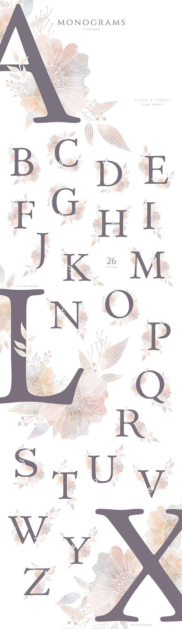 MISTY - Floral Graphics and Monogram in Illustrations - product preview 14