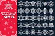 Decorative Snowflakes Shapes Set 3