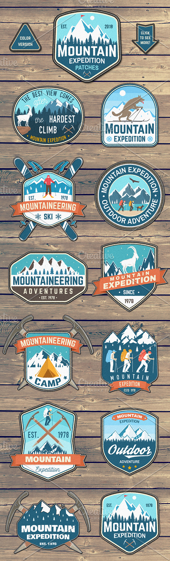 Outdoor Adventure Patches/Badges in Logo Templates - product preview 5