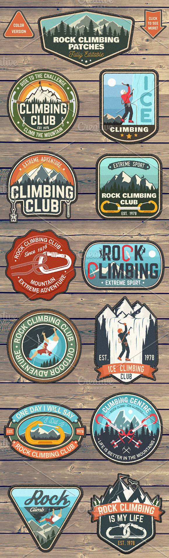 Outdoor Adventure Patches/Badges in Logo Templates - product preview 6