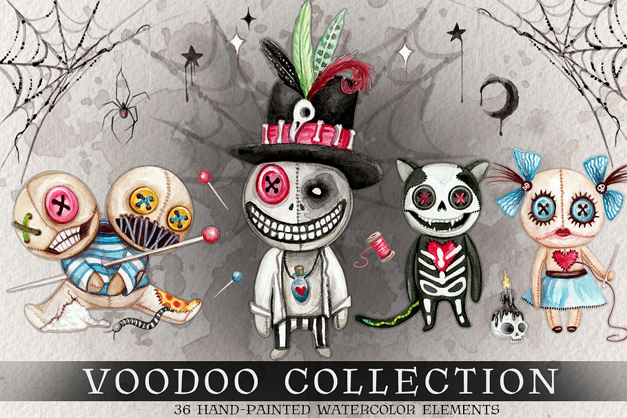 Watercolor Voodoo Collection in Illustrations - product preview 8