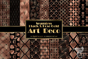 Black & Rose Gold Art Deco Patterns