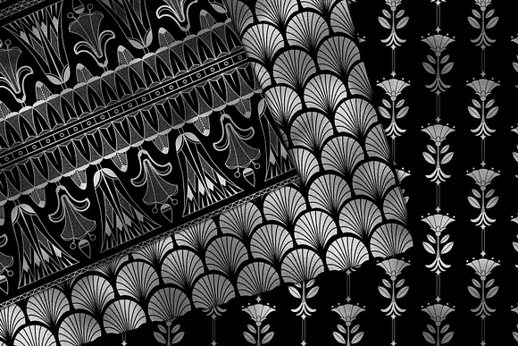 Black & Silver Art Deco Patterns in Patterns - product preview 1