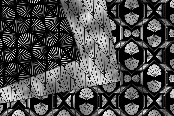 Black & Silver Art Deco Patterns in Patterns - product preview 2