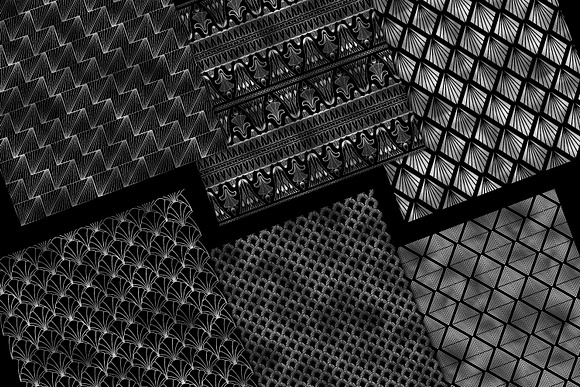 Black & Silver Art Deco Patterns in Patterns - product preview 4