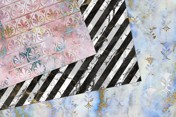 Marble Art Deco Digital Paper in Patterns - product preview 1
