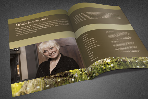 In Memoriam Funeral Program in Brochure Templates - product preview 1