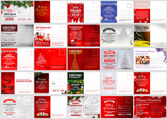 50 Christmas Party Flyers Cards Bun in Templates - product preview 1