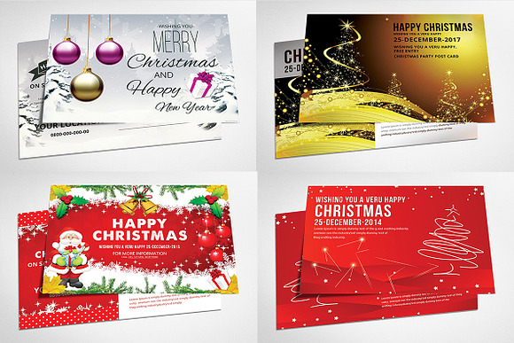 50 Christmas Party Flyers Cards Bun in Templates - product preview 4