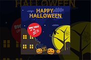 Happy Halloween Web Banner Square
