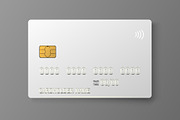 Credit plastic card with emv chip