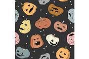 Funny Halloween seamless pattern