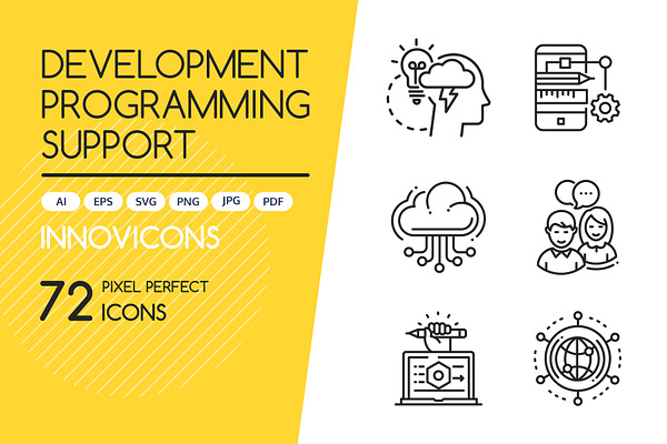 Programming & Support Line Icons