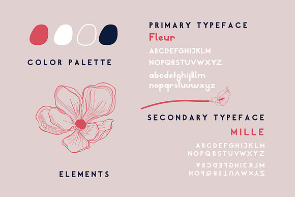 Mille Fleur | Sans Serif Font Duo in Sans-Serif Fonts - product preview 3