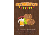 Octoberfest Poster with Wooden