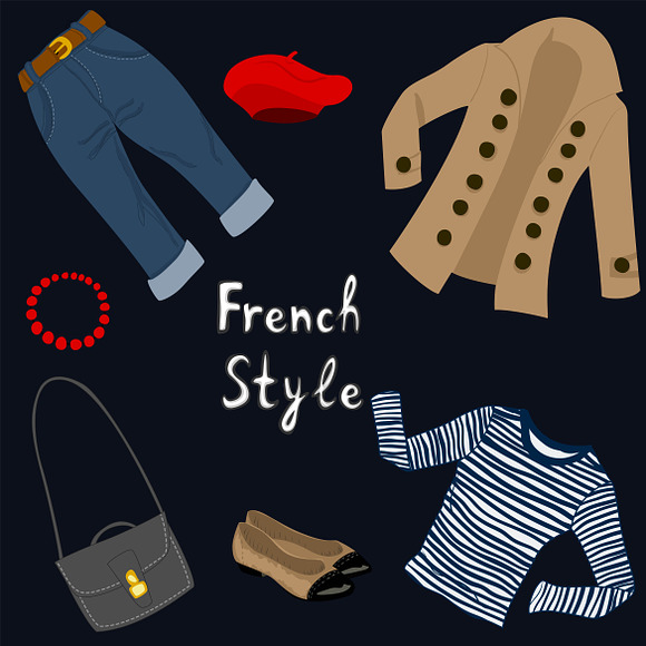 Fashion clothes in different styles in Illustrations - product preview 3