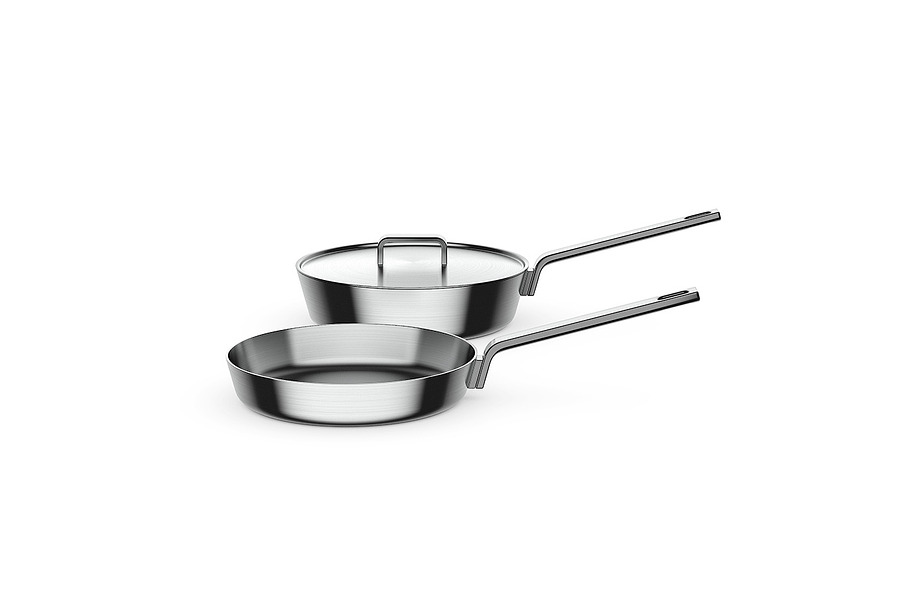 Steel cookware 3d model in Objects - product preview 2