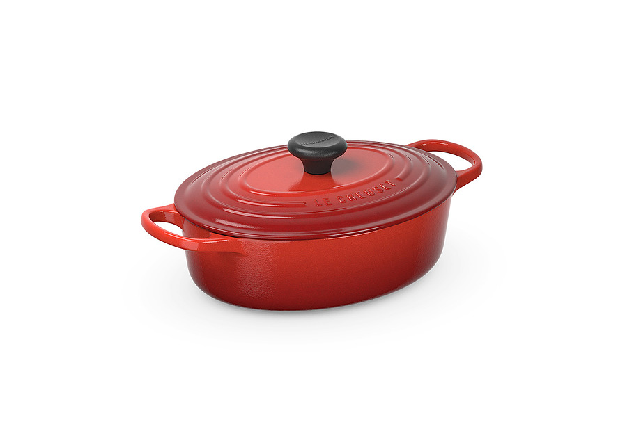 Le Creuset cookware set 3d model in Objects - product preview 4