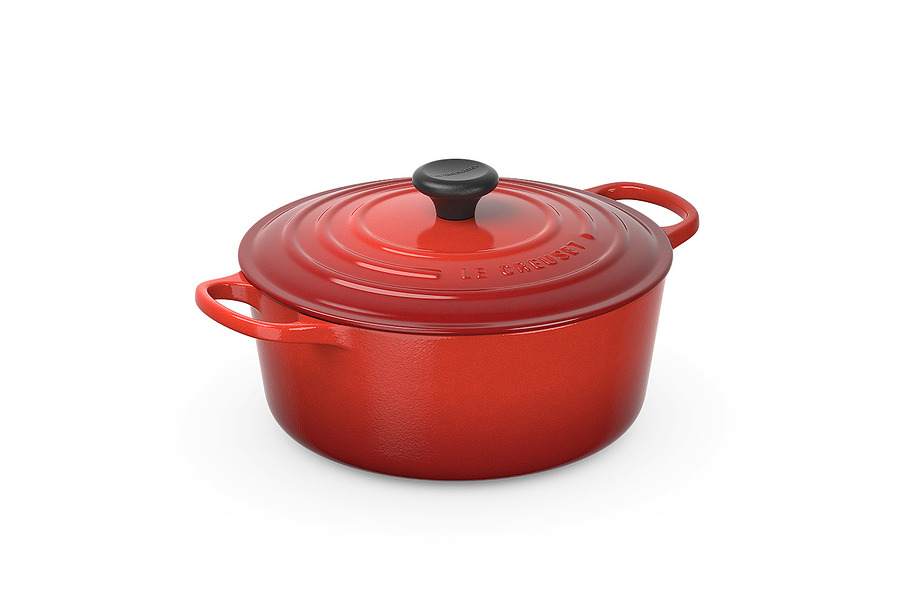 Le Creuset cookware set 3d model in Objects - product preview 5