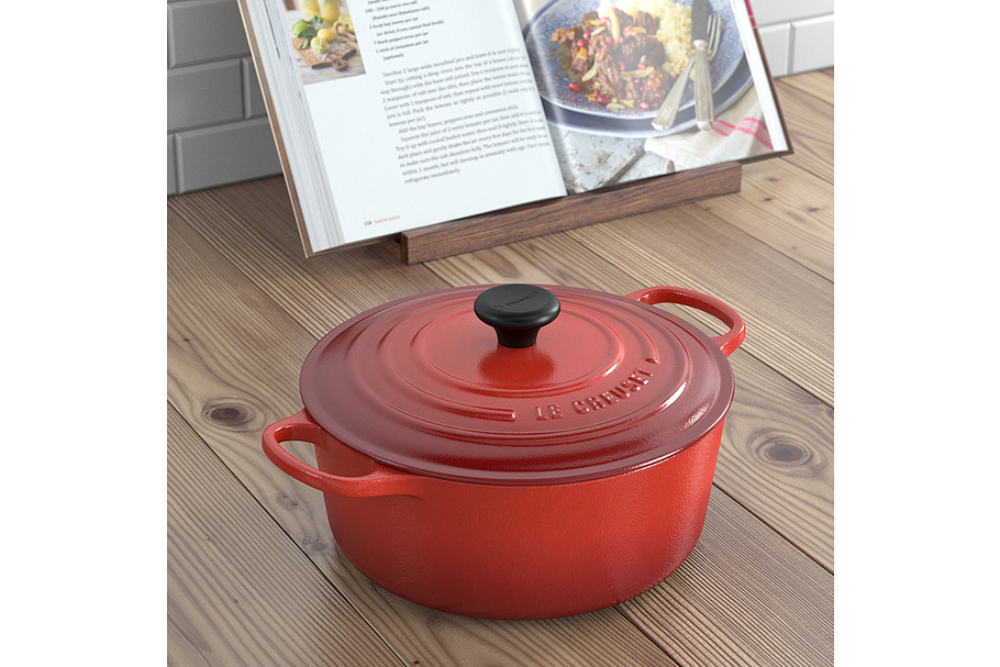 Le Creuset cookware set 3d model in Objects - product preview 6