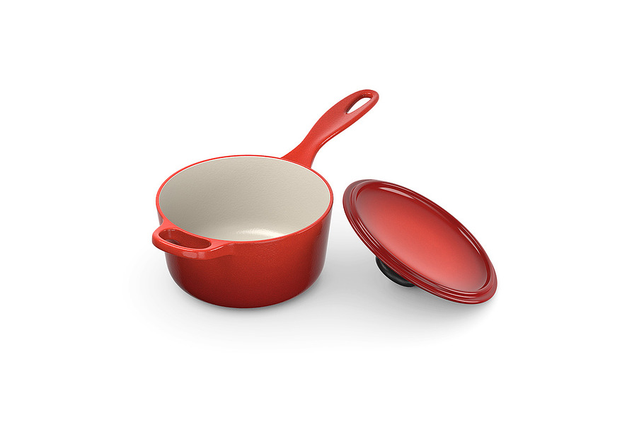 Le Creuset cookware set 3d model in Objects - product preview 8