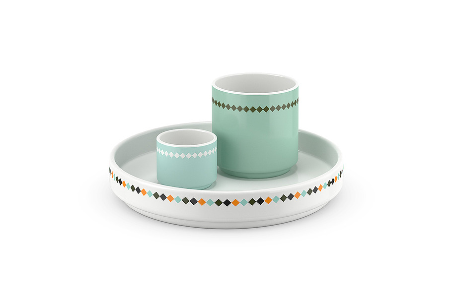 Dinner set 3d model in Objects - product preview 2