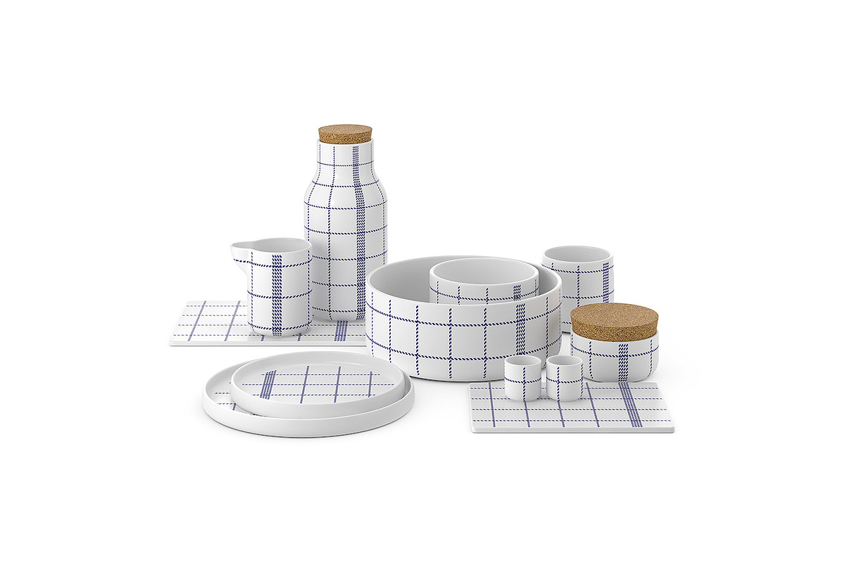 Dinner set 3d model in Objects - product preview 8