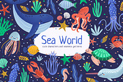 Sea world, aquatic animals