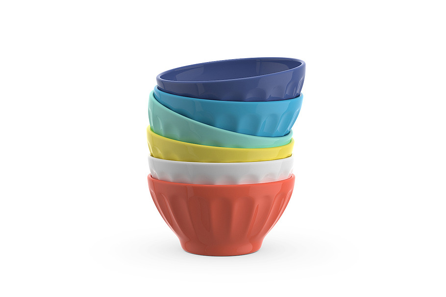 Ceramic bowls and cups 3d model in Objects - product preview 3