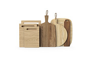 Wooden chopping boards 3d model