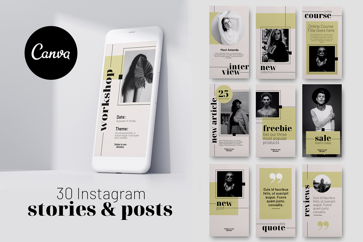 Instagram Stories & Posts CANVA in Instagram Templates - product preview 8