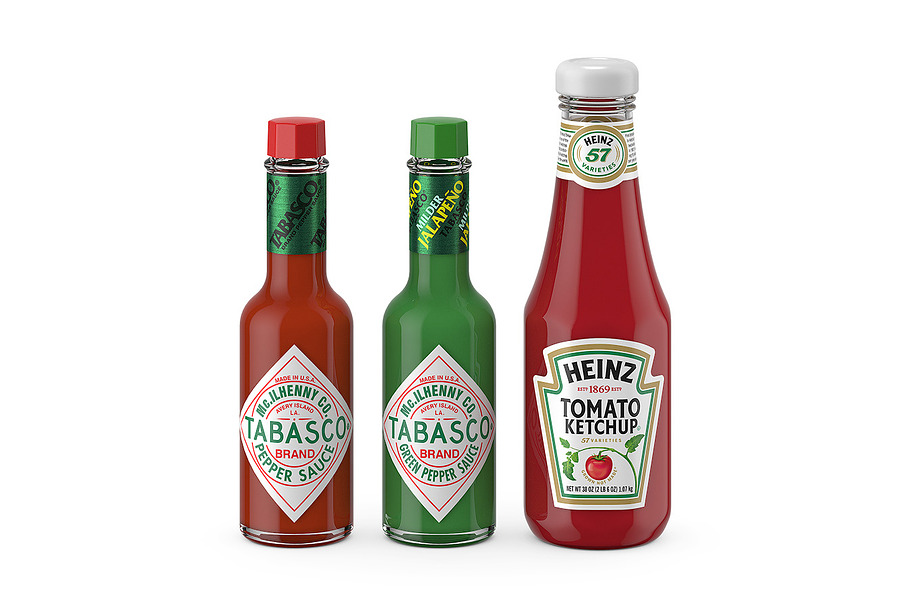 Sauces set 3d model in Food - product preview 2