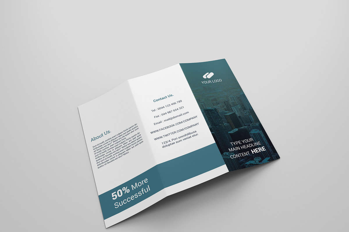 Business Tri-fold Brochures in Brochure Templates - product preview 8
